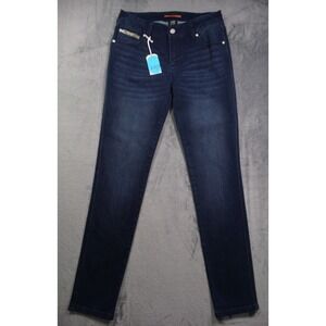 Realtree Jeans Womens Size 27 x 30 Blue Denim Skinny Mid Rise Stretch‎ NWT